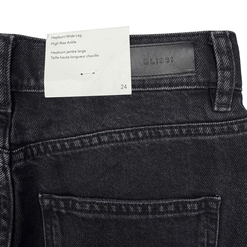 NWT DL1961 Hepburn Wideleg 27" Distressed Jean Size 24 Lark - Picture 10 of 11